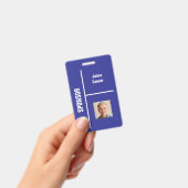 Blue Minimal Sponsor Event ID Badge (Handheld)