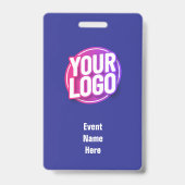 Blue Minimal Sponsor Event ID Badge (Achterkant)