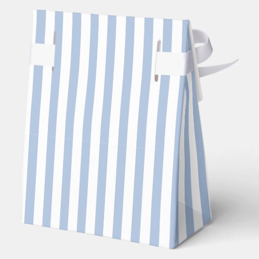 Blue Minimal Stripe Hete Luchtballon Baby shower Bedankdoosjes (Achterkant)