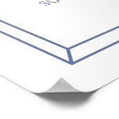 Blue Minimalist Boho Arch Baby shower Welkom Poster (Hoek)