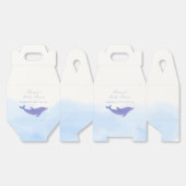 Blue Minimalist Boho Ocean Dolphin Baby shower Bedankdoosjes (Ongevouwen)