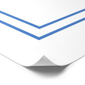 Blue Minimalist Bow Lijst Baby shower Welkom Poster (Hoek)