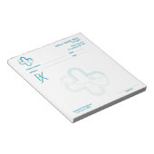 Blue Minimalist Custom Medical Prescription RX  Notitieblok (Schuin)