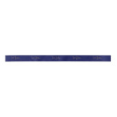 Blue minimalist custom name  satijnen lint (Voorkant)