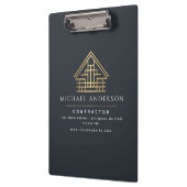 Blue Minimalist Home Building Contractor Klembord (Links)