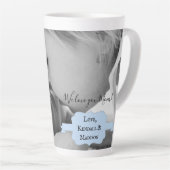 Blue Minimalist Photo Moederdag Latte Mok (Rechterhoek)