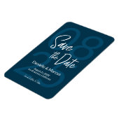 Blue Minimalist Save the Date Typography Magneet (Linkerzijde)