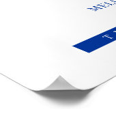 Blue Minimalist Unplugged Wedding Sign Poster (Hoek)