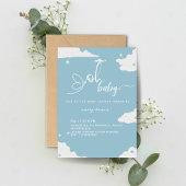 Blue Minimalistisch OH baby baby boy baby shower Kaart