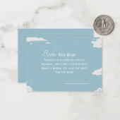 Blue Minimalistische boeken voor baby boy baby sho Notitiekaartje (Voorkant / Achterkant in situ)