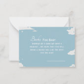 Blue Minimalistische boeken voor baby boy baby sho Notitiekaartje (Voorkant)