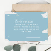 Blue Minimalistische boeken voor baby boy baby sho Notitiekaartje