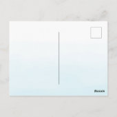 Blue Mint Aloha Bloemen Tropische Waterverf Briefkaart (Achterkant)