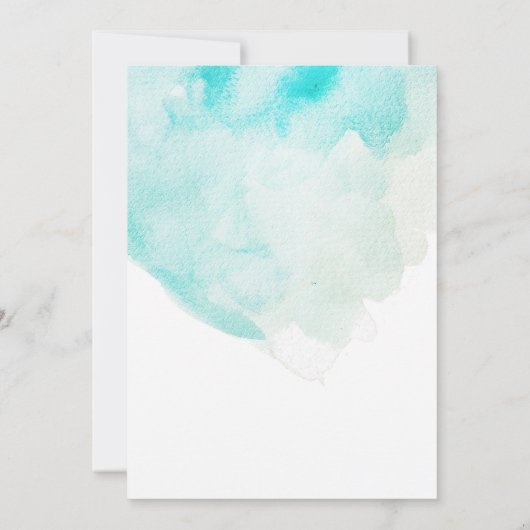 Blue Mint Baby shower Brunch Uitnodiging (Achterkant)