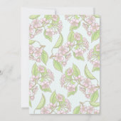 Blue Mint  Floral Galentine's Day Tea Party Kaart (Achterkant)