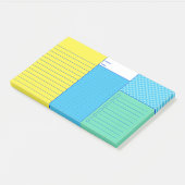 Blue Mint Geel Praktisch Organiseren Om Combo te D Post-it® Notes (Schuin)