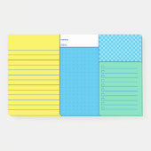 Blue Mint Geel Praktisch Organiseren Om Combo te D Post-it® Notes (Voorkant)