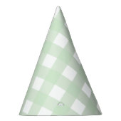 Blue Mint GIngham Baffalo Check Feesthoedjes (Rechts)