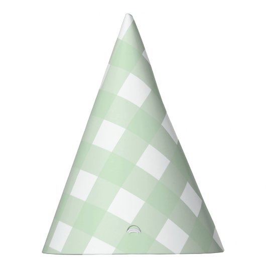 Blue Mint GIngham Baffalo Check Feesthoedjes (Rechts)