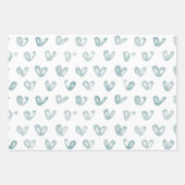Blue Mint Hearts Inpakpapier Vel (Voorkant 2)