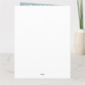 Blue Mint Leopard Print Glitter Kaart (Achterkant)