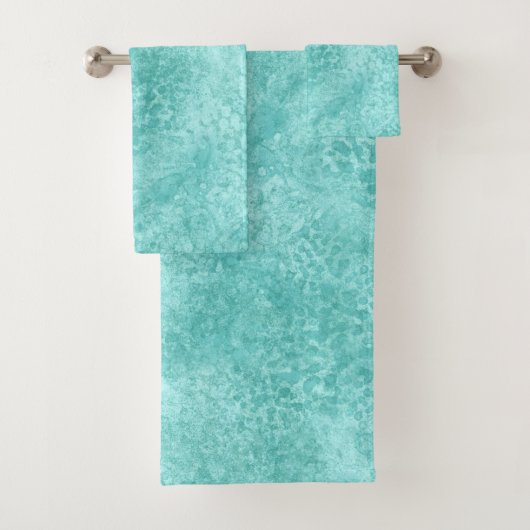 Blue Mint Zee groene koraal textuur Bad Handdoek (Insitu)