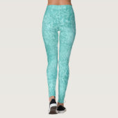 Blue Mint Zee groene koraal textuur Leggings (Achterkant)