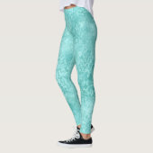 Blue Mint Zee groene koraal textuur Leggings (Links)