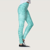 Blue Mint Zee groene koraal textuur Leggings (Rechts)