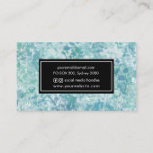 Blue Minty Waterverf visitekaartje | creatief (Achterkant)