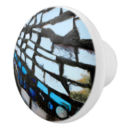 Blue Mirror Mosaic Keramische Knop
