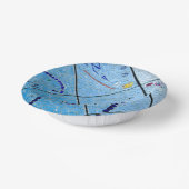 Blue Mirror Mosaic Papieren Kommen (Gebogen)