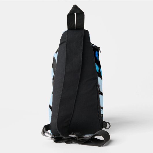 Blue Mirror Mosaic Sling Bag (Achterkant)