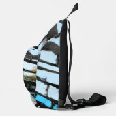 Blue Mirror Mosaic Sling Bag (Rechts)
