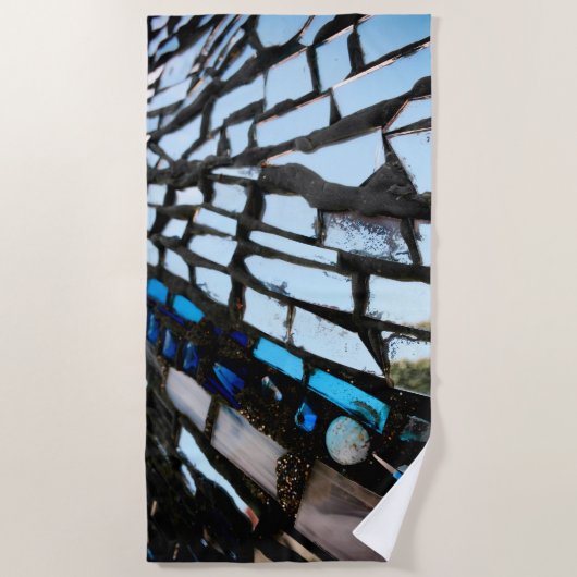 Blue Mirror Mosaic Strandlaken (Voorkant)