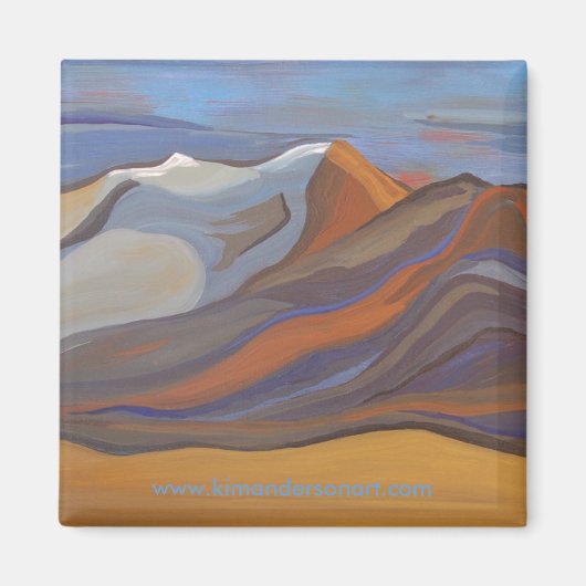 Blue Mission Mountains magneet (Voorkant)