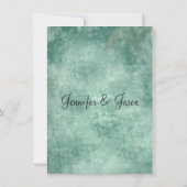 Blue Mist Oak Tree Silhouette Wedding Invitations Kaart (Achterkant)