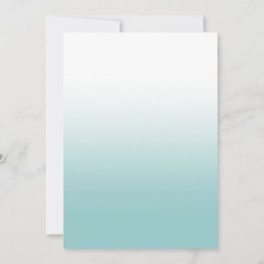 Blue Mist Photo Invitations Kaart (Achterkant)