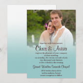 Blue Mist Photo Invitations Kaart (Voorkant / Achterkant)