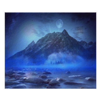 Blue Mist Rising door M.A. Foto Afdruk