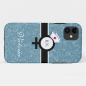 Blue Mist+Vrouw Sign+Nurse Pet/Naam Case-Mate iPhone Case (Achterkant (horizontaal))