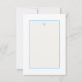 Blue Mistletoe Baby shower bedankkaart (Achterkant)