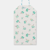 Blue Mistletoe Baby shower Bedankt Labels Cadeaulabel (Achterkant)