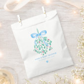 Blue Mistletoe Baby shower Favoriet Bag Bedankzakje (Geknipt)