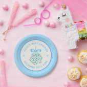 Blue Mistletoe Baby shower Papier Borden Papieren Bordje (Feest)