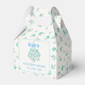 Blue Mistletoe Winter Baby shower Favoriet Box Bedankdoosjes (Achterkant)