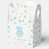 Blue Mistletoe Winter Baby shower Favoriet Box Bedankdoosjes (Geopend)