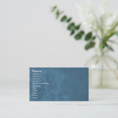 Blue Misty Abstracte Visitekaartjes 0001 (Staand voorkant)