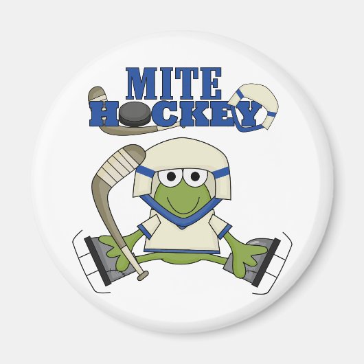 Blue Mite Hockey Tshirts en geschenken Magneet (Voorkant)