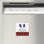 Blue Mittens met Winter Gezegde Magneet (Insitu (Vaatwasser))